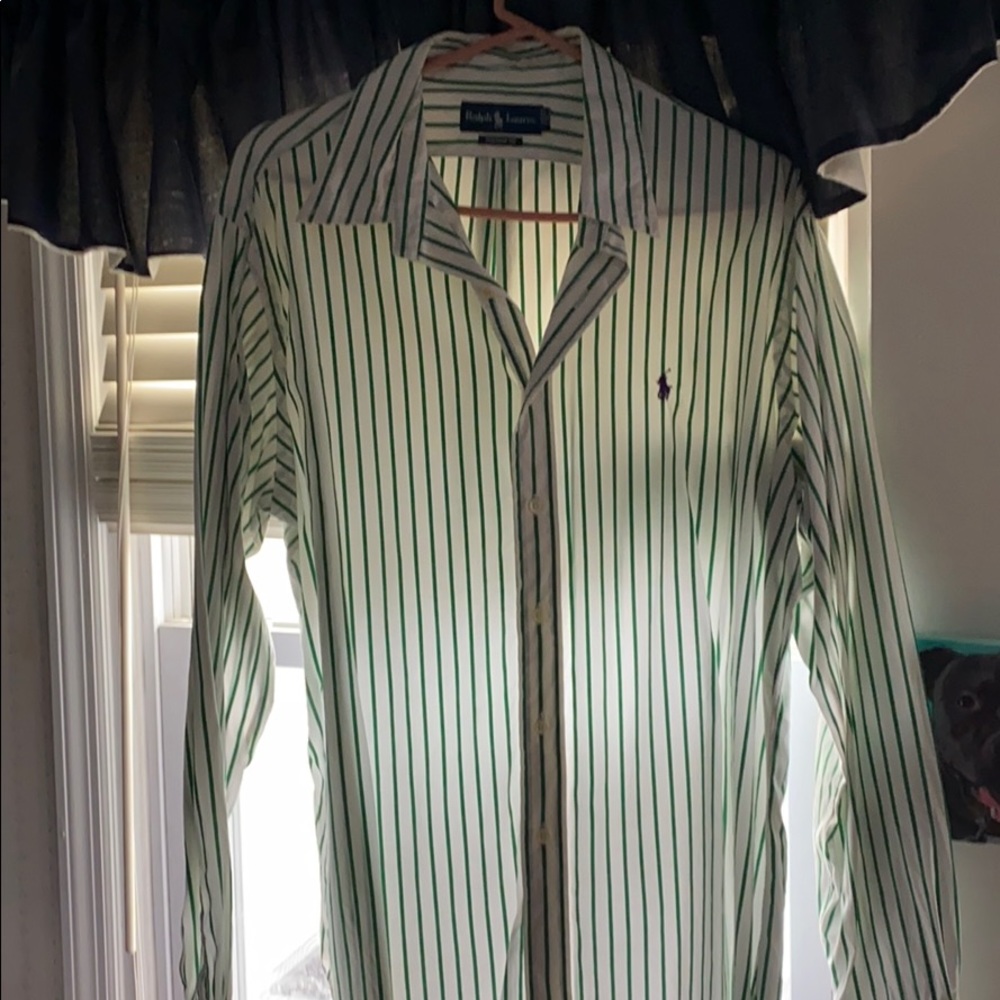 Long sleeve polo dress shirt